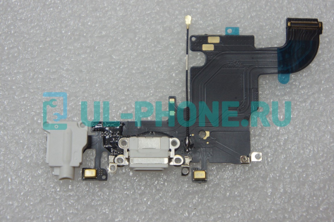 Шлейф для iPhone 6S + разъем зарядки (AAA) белый