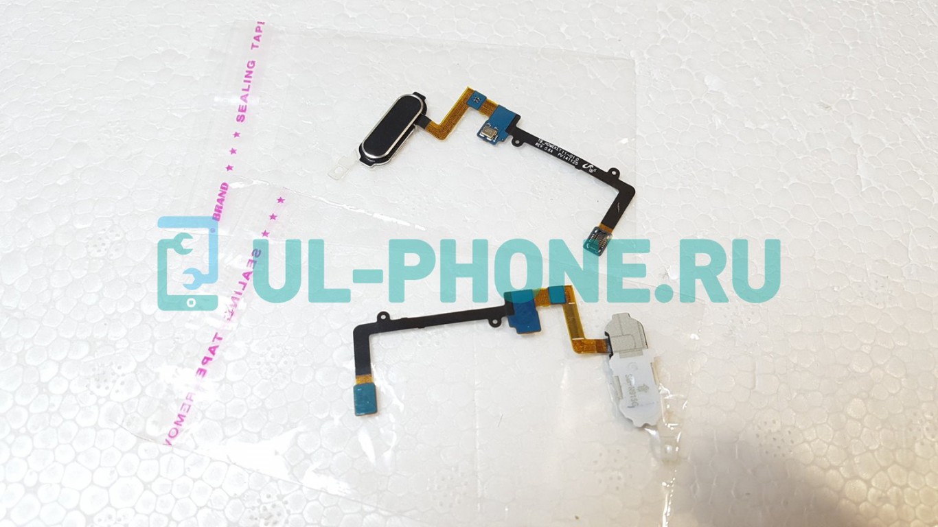 Шлейф для Samsung Note 4 N910 + кнопка Home (оригинал) черная