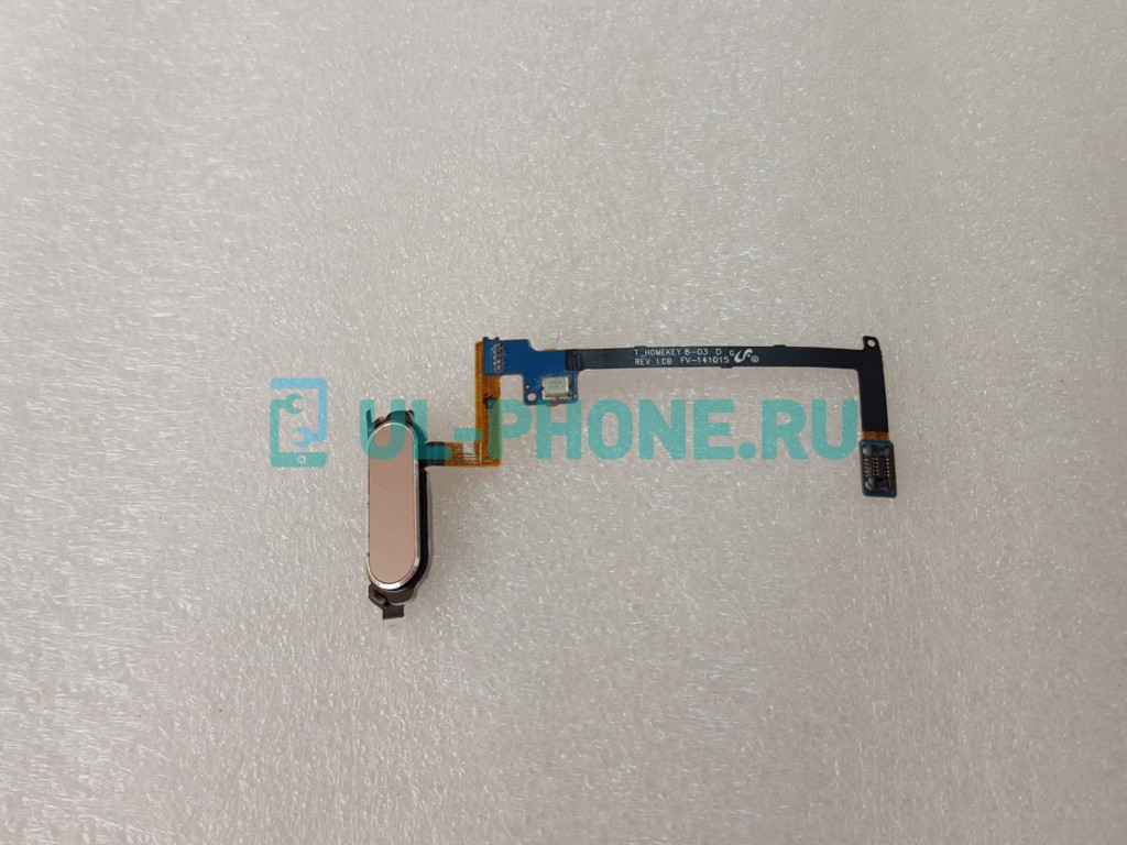 Шлейф для Samsung Note 4 N910 + кнопка Home (оригинал) золотая