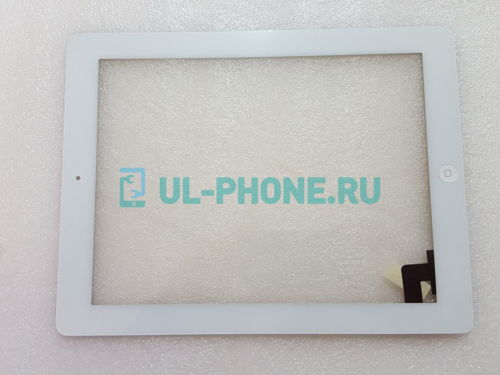 Тачскрин для iPad 2 + кнопка HOME + скотч (белый)