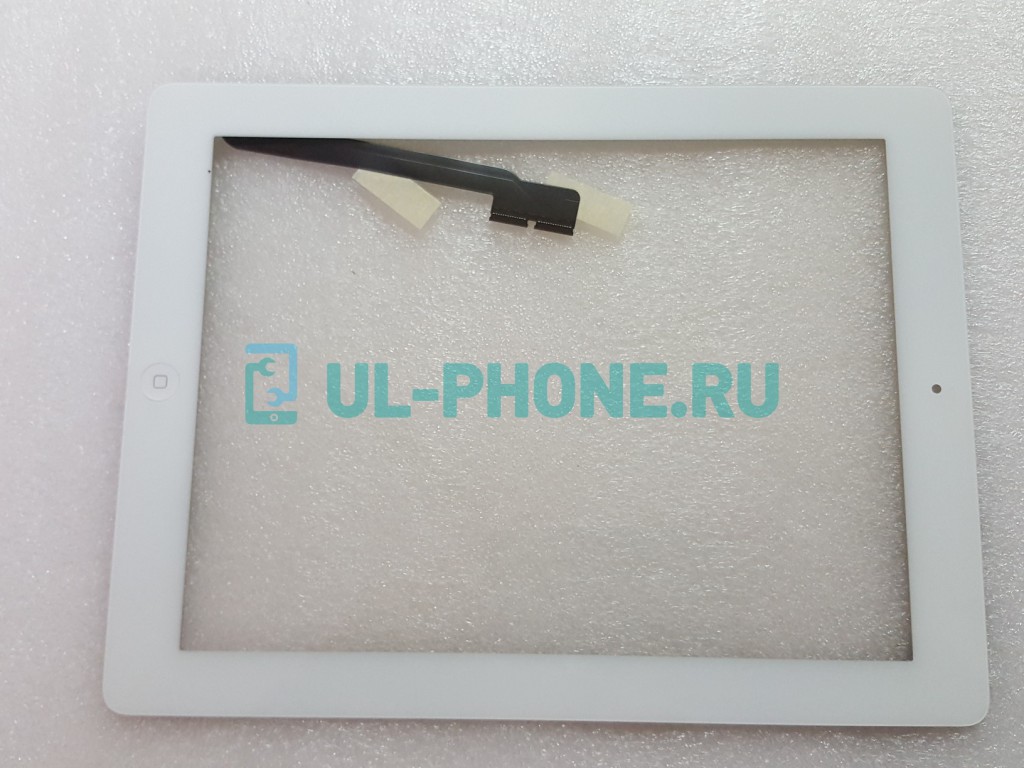 Тачскрин для iPad 3 + кнопка HOME + скотч (белый)