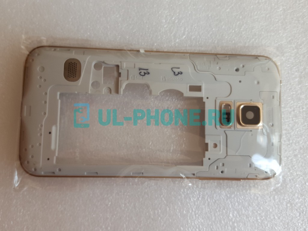 Средняя часть для Samsung Gaxlaxy S5 mini SM-G800F / G800H (золотая)