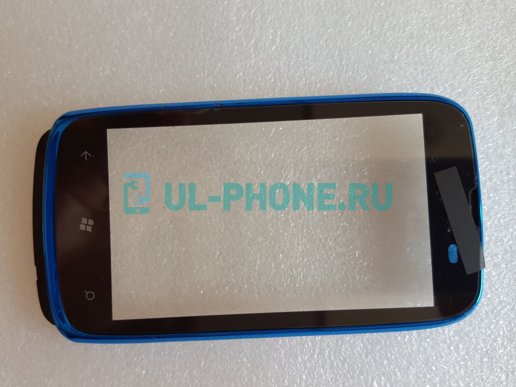 Тачскрин для Nokia 610 (в рамке) оригинал синий