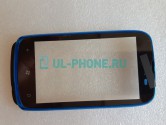 Тачскрин для Nokia 610 (в рамке) оригинал синий