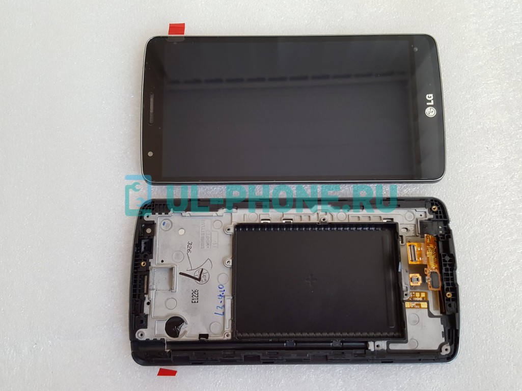 Дисплей + тачскрин для LG G3 Stylus D690 (в рамке) оригинал черный