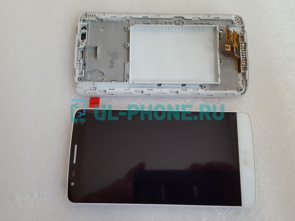 Дисплей + тачскрин для LG G3 Stylus D690 (в рамке) оригинал белый