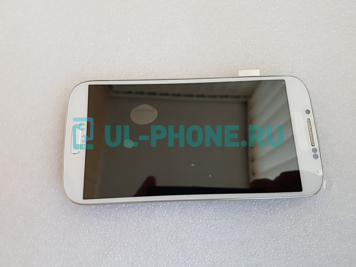 Дисплей + тачскрин для Samsung GT-I9500 Galaxy S4 (TFT) в рамке, белый