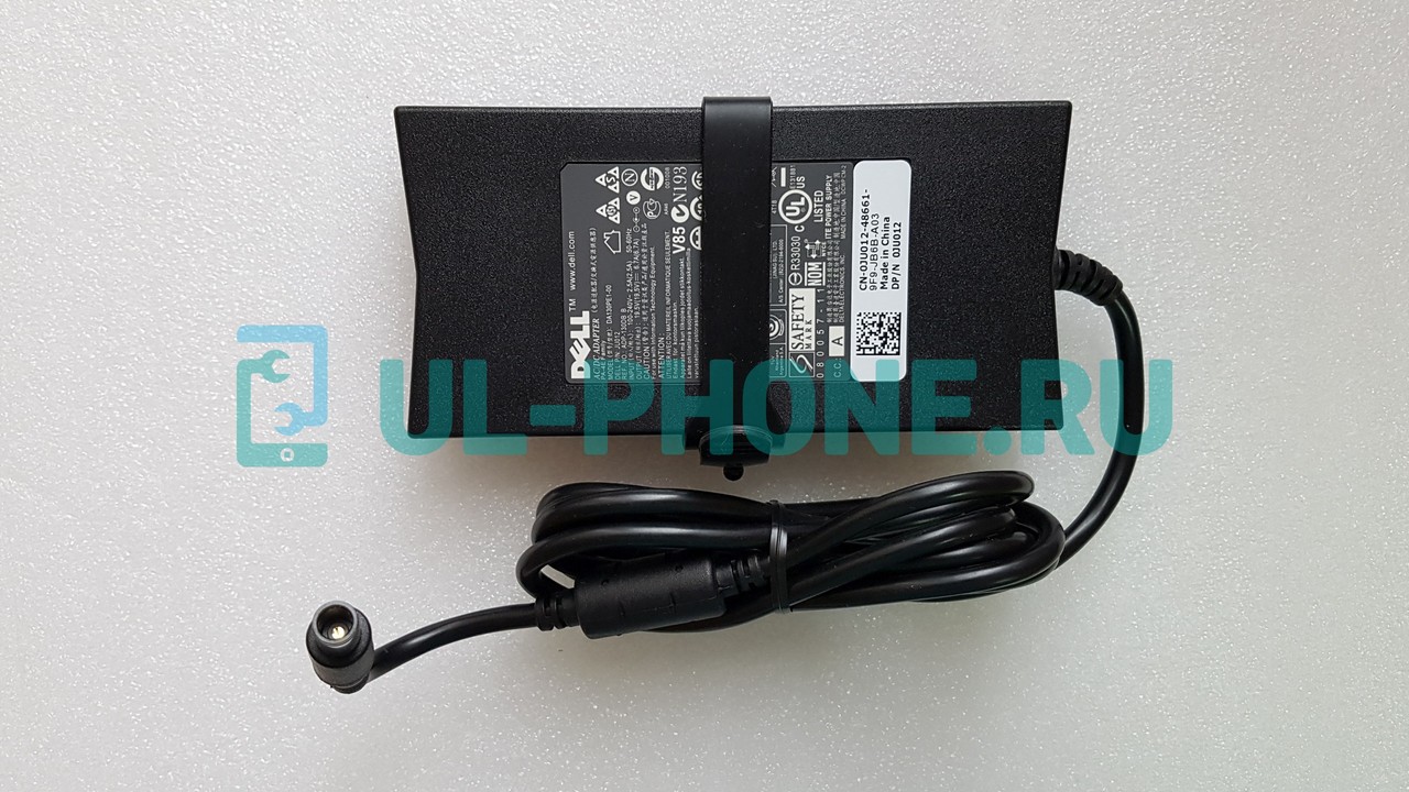 Блок питания для ноутбука Dell 19.5V, 6.7A, 7.4x5.0 мм с иглой, 130W, тонкий корпус (ОРИГ)