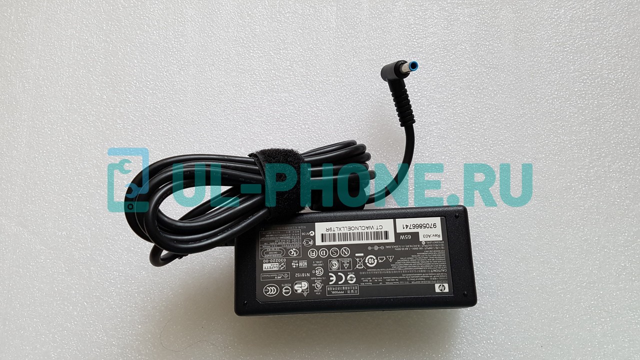 Блок питания для ноутбука HP 19.5V, 3.33A, 4.5x3.0 мм с иглой, 65W