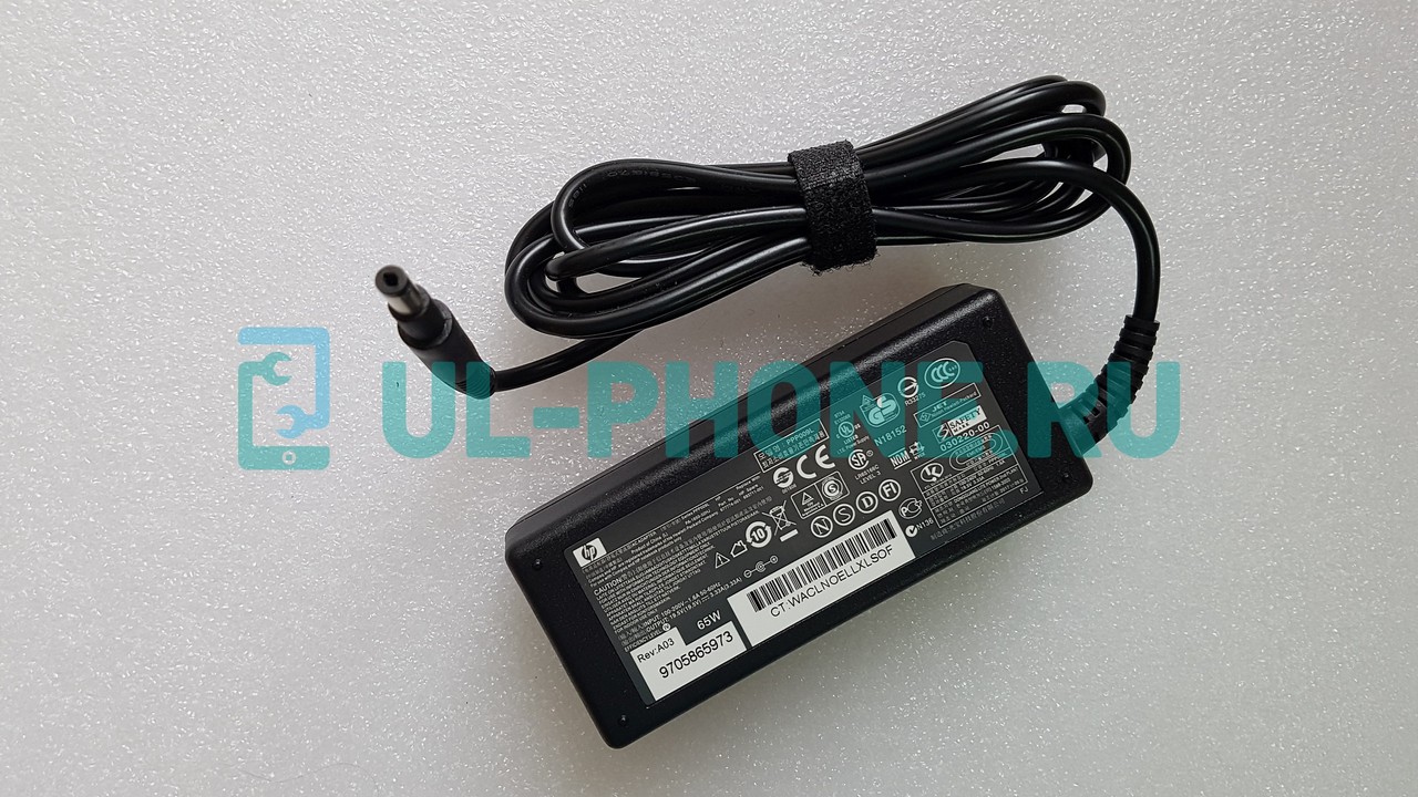 Блок питания для ноутбука HP 19.5V, 3.33A, 4.8x1.7мм (ступенчатый), 65W для HP Envy 4, Envy 6