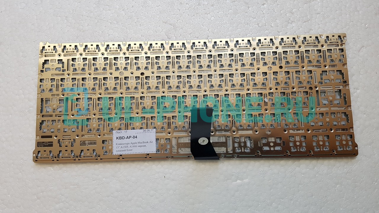 Клавиатура для ноутбука Apple MacBook Air 13" A1369, A1466 черная, плоский Enter