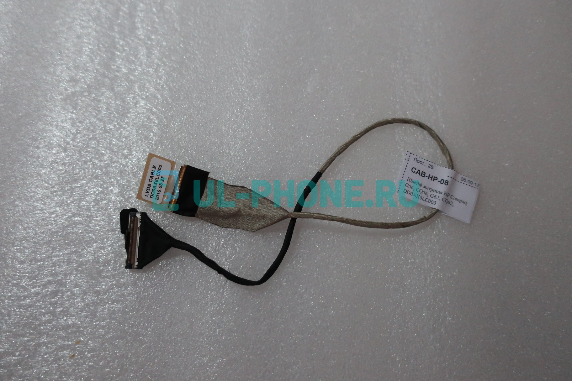 Шлейф матрицы для ноутбука HP Compaq G56, CQ56, G62, CQ62, DD0AX6LC003