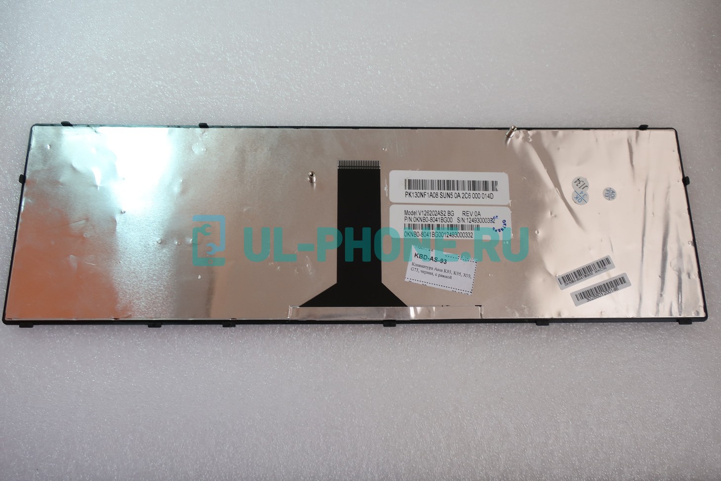Клавиатура для ноутбука Asus K93, K95, X93, G73, черная, с рамкой