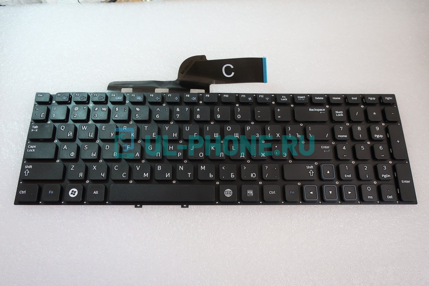 Клавиатура для ноутбука Samsung NP300E5A, NP300V5A черная