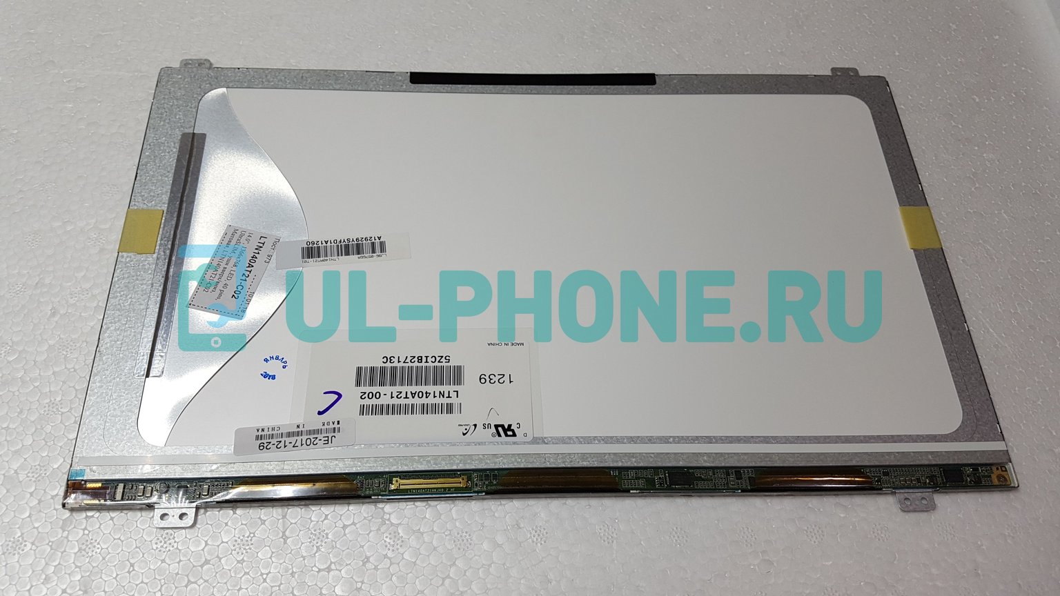 Матрица 14.0" LTN140AT21-C02 (1366x768, Светодиодная (LED), 40 pins, UltraSLIM, уши вверх/вниз, Матовая)