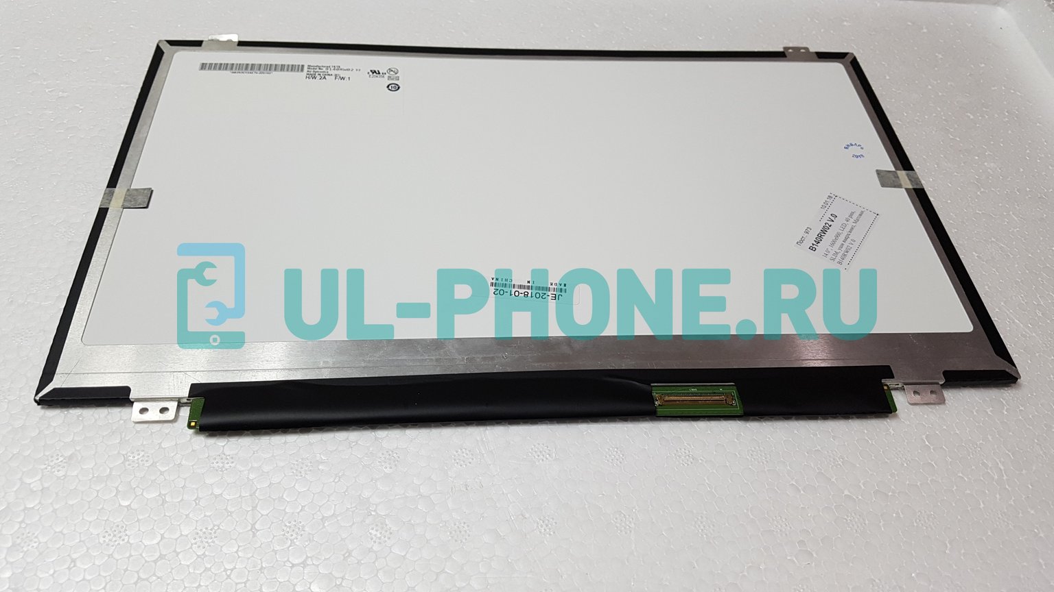 Матрица 14.0" B140RW02 V.0 (1600x900, Светодиодная (LED), 40 pins, SLIM, уши вверх/вниз, Матовая)