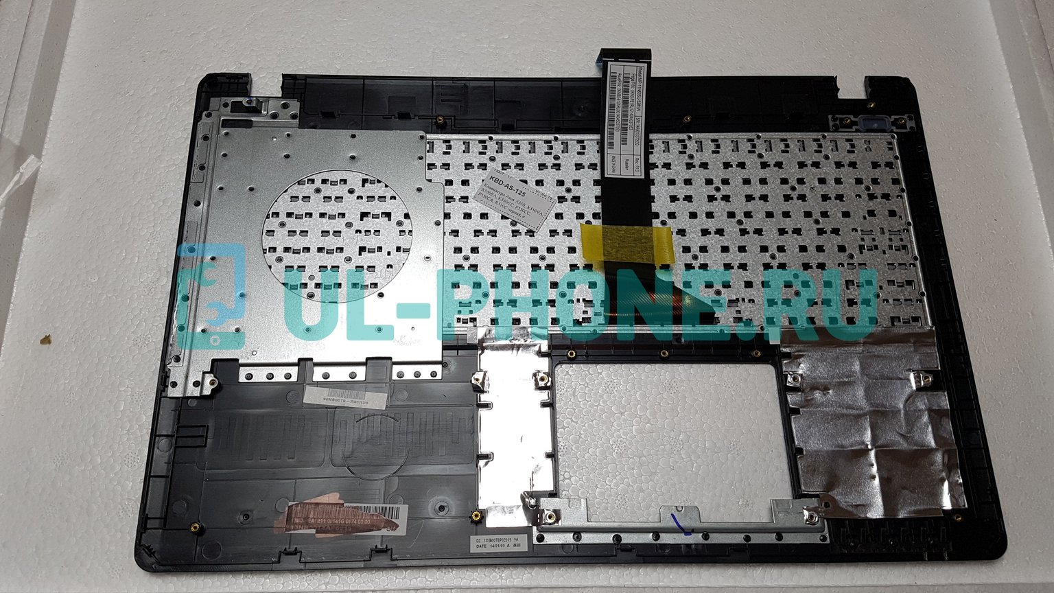 Клавиатура для ноутбука Asus X550, X550VA, X550EA, K550CC, F550CC, P550CA, R510C черная, с черной верхней панелью