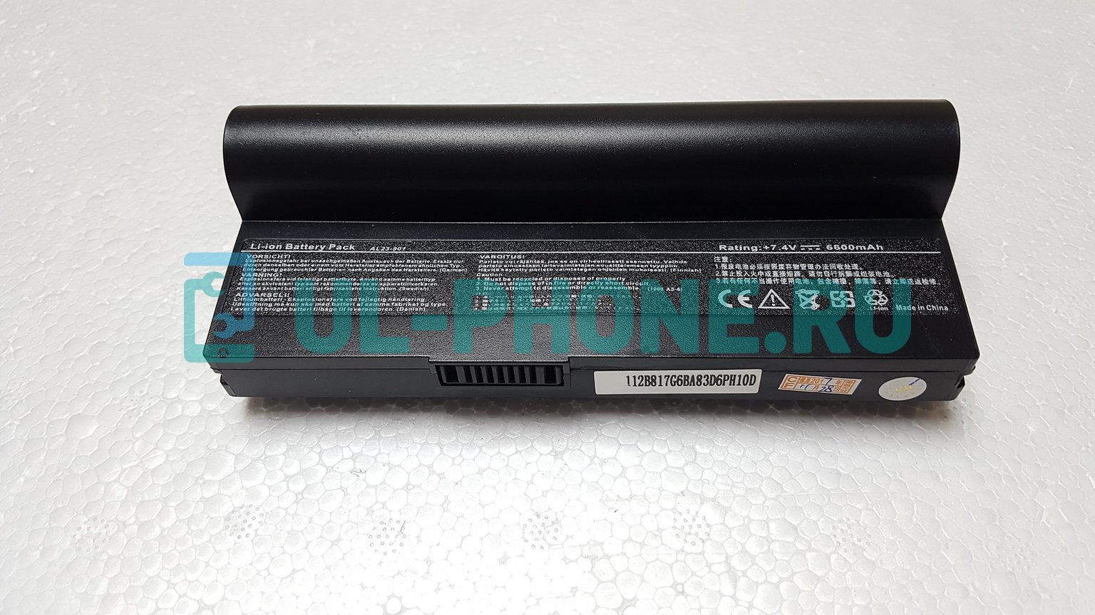 Аккумулятор для ноутбука Asus Eee PC 901, 904HD, 1000HD, 1000HA, 1000HE, 1200, (AL23-901), 6600mAh, 7.4V черный