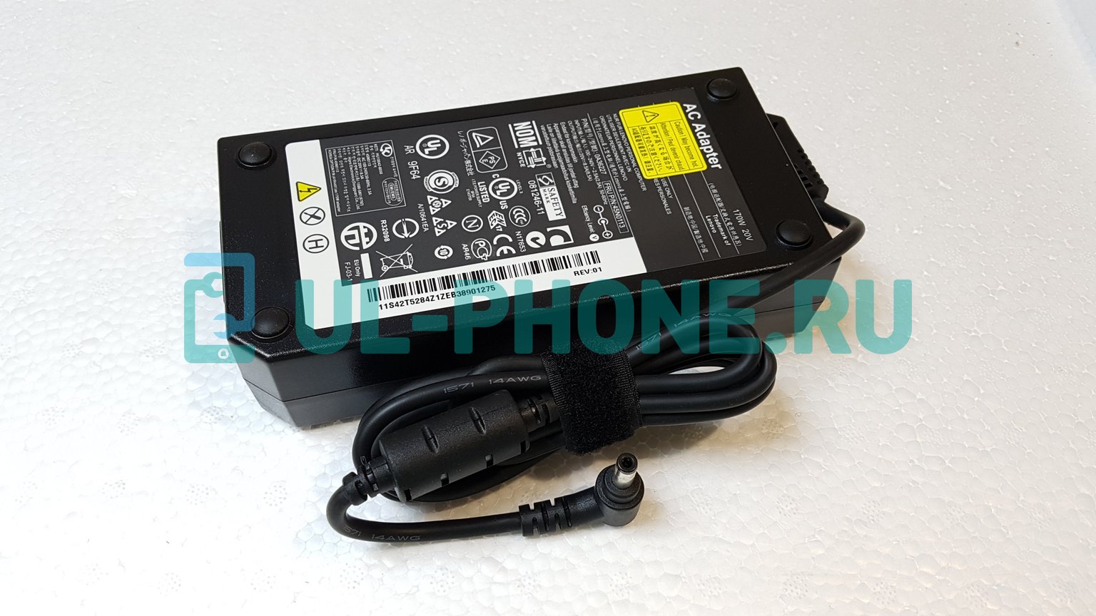 Блок питания для ноутбука Lenovo 20V, 8.5A, 5.5x2.5 мм, 170W, тонкий корпус