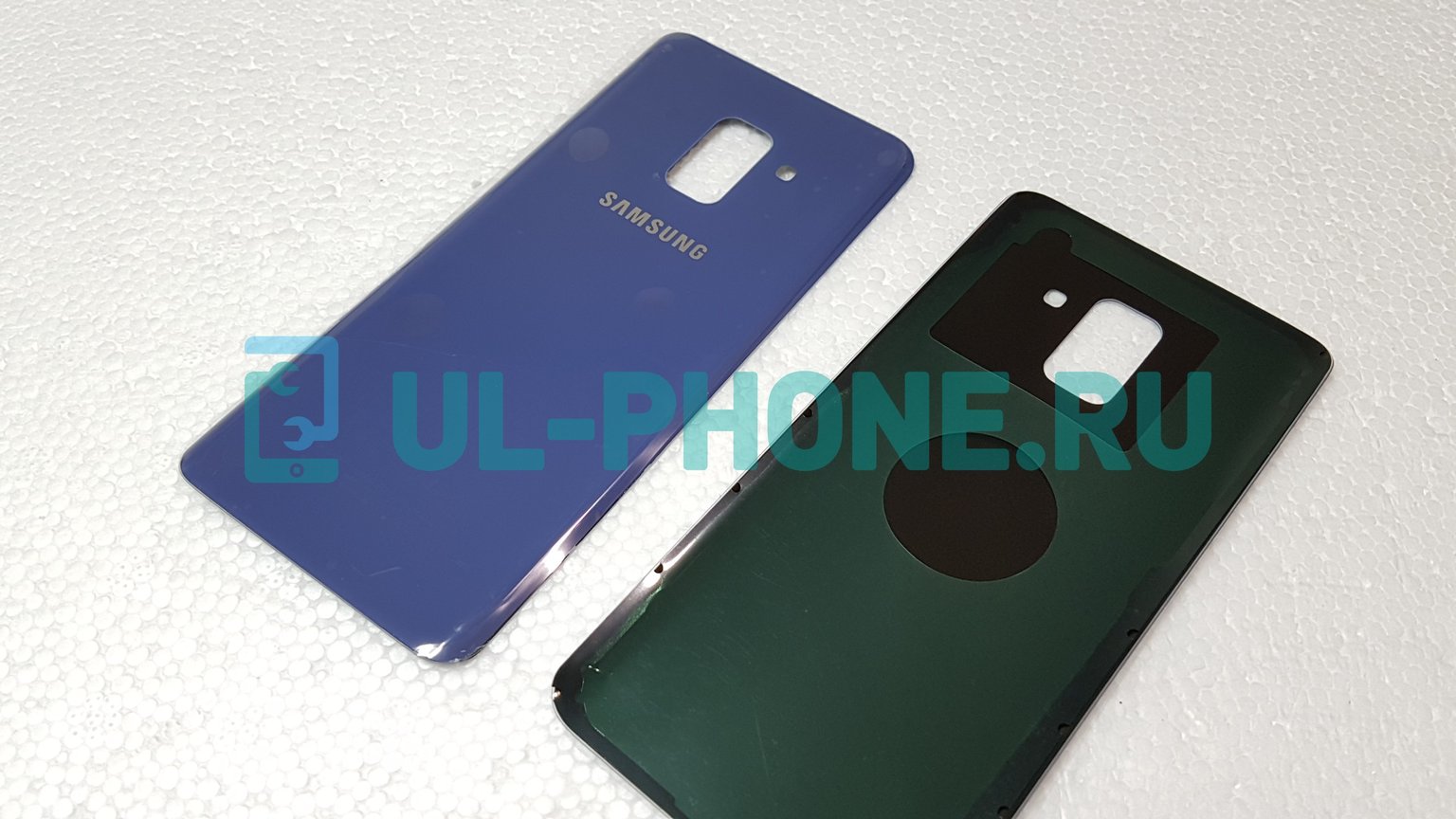Задняя крышка для Samsung Galaxy A8 2018 / A530F (фиолетовая/ синяя)
