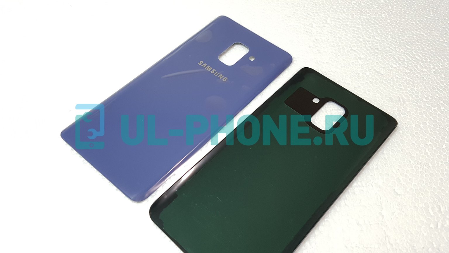 Задняя крышка для SAMSUNG Galaxy A8 Plus 2018 / A730F (фиолетовая / синяя)