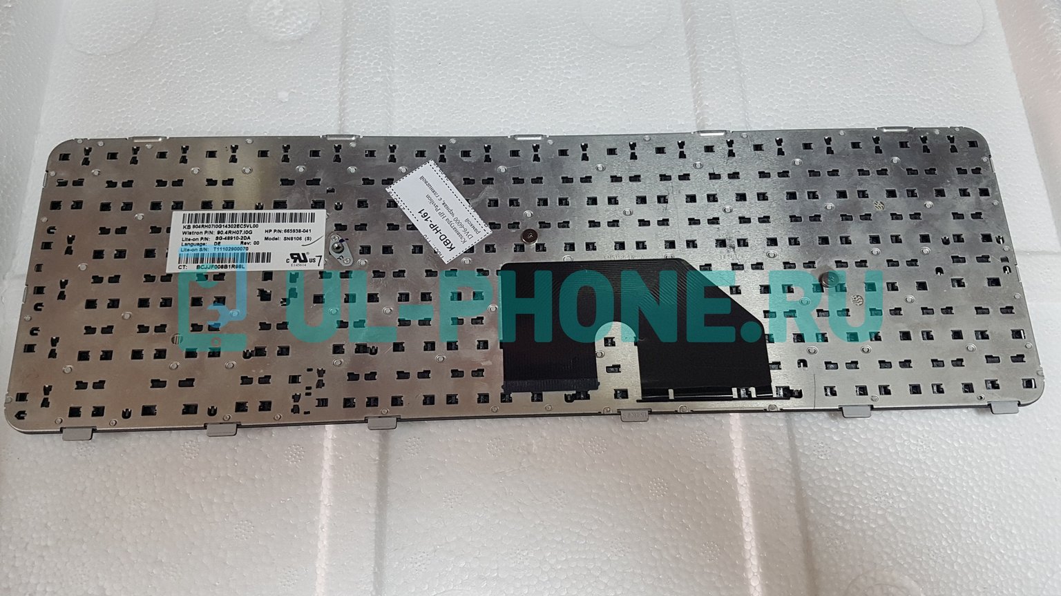 Клавиатура для ноутбука HP Pavilion DV6-6000 черная, с глянцевой рамкой