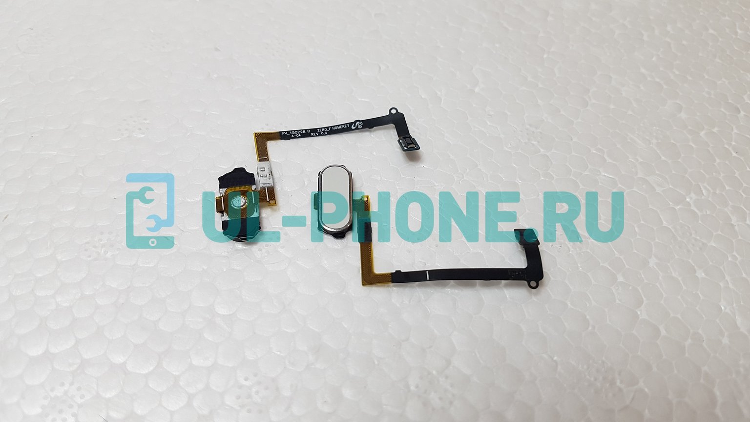 Шлейф для Samsung G920F Galaxy S6 + кнопка Home (белая)