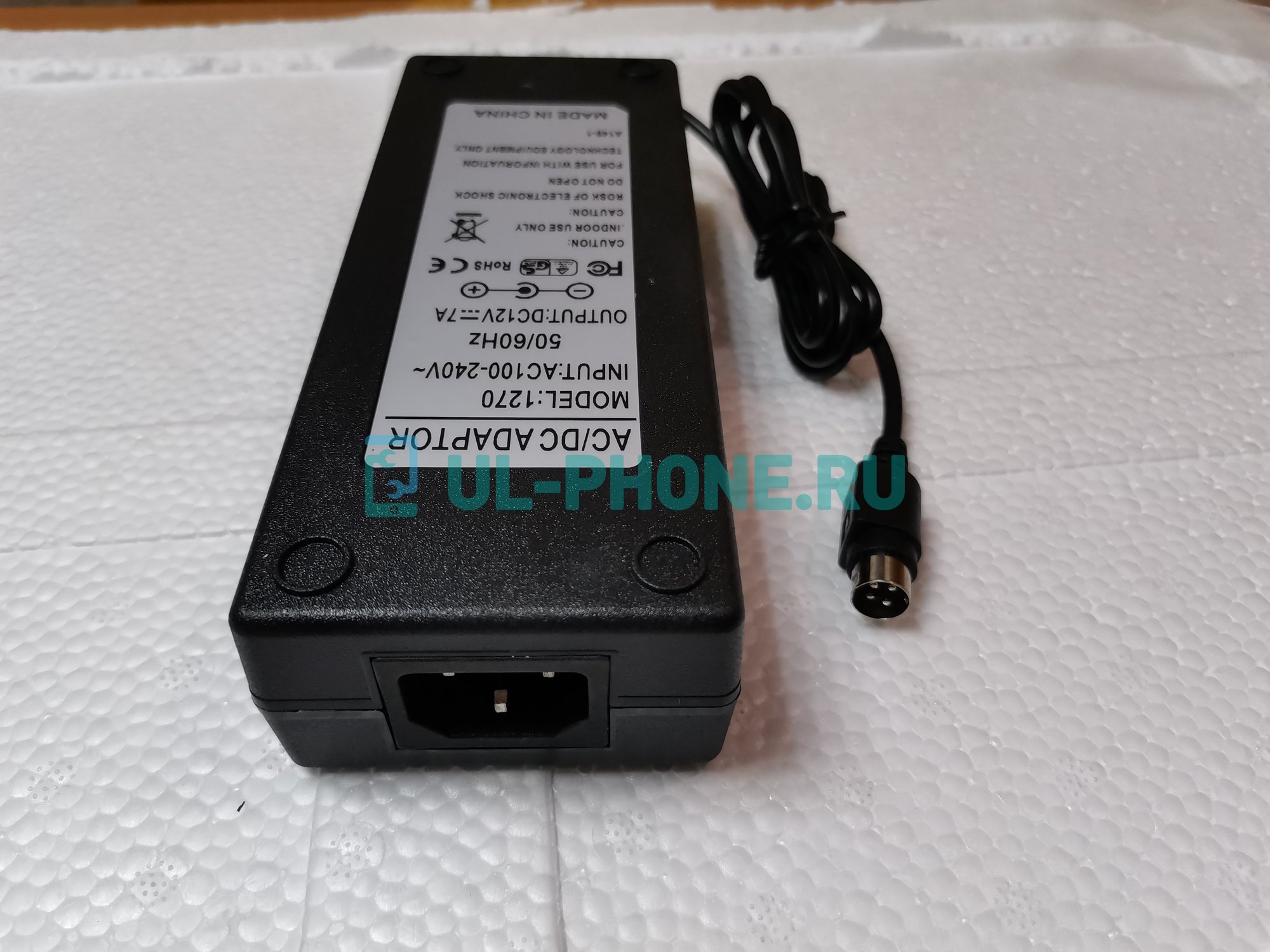 Блок питания для монитора 4 pin (male), 12V, 7A, 84W