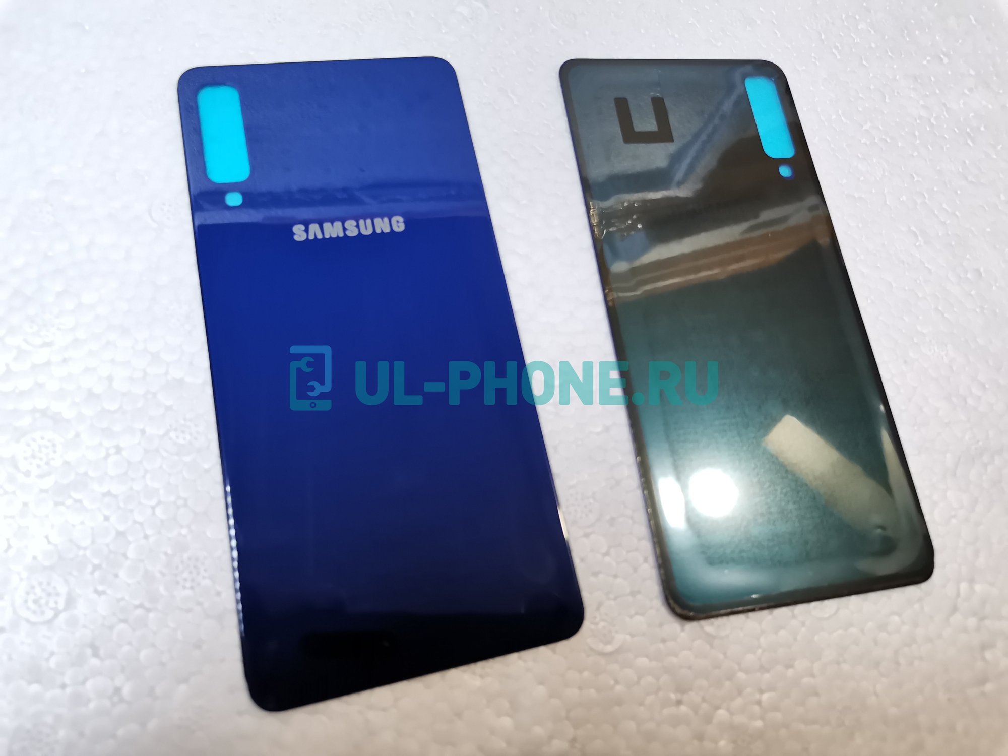 Задняя крышка для Samsung Galaxy A7 (2018) SM-A750F (ориг) синяя