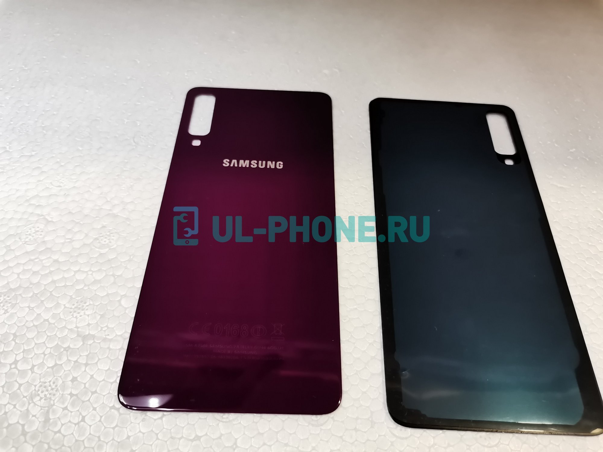 Задняя крышка для Samsung Galaxy A7 (2018) SM-A750F (ориг) бордовая
