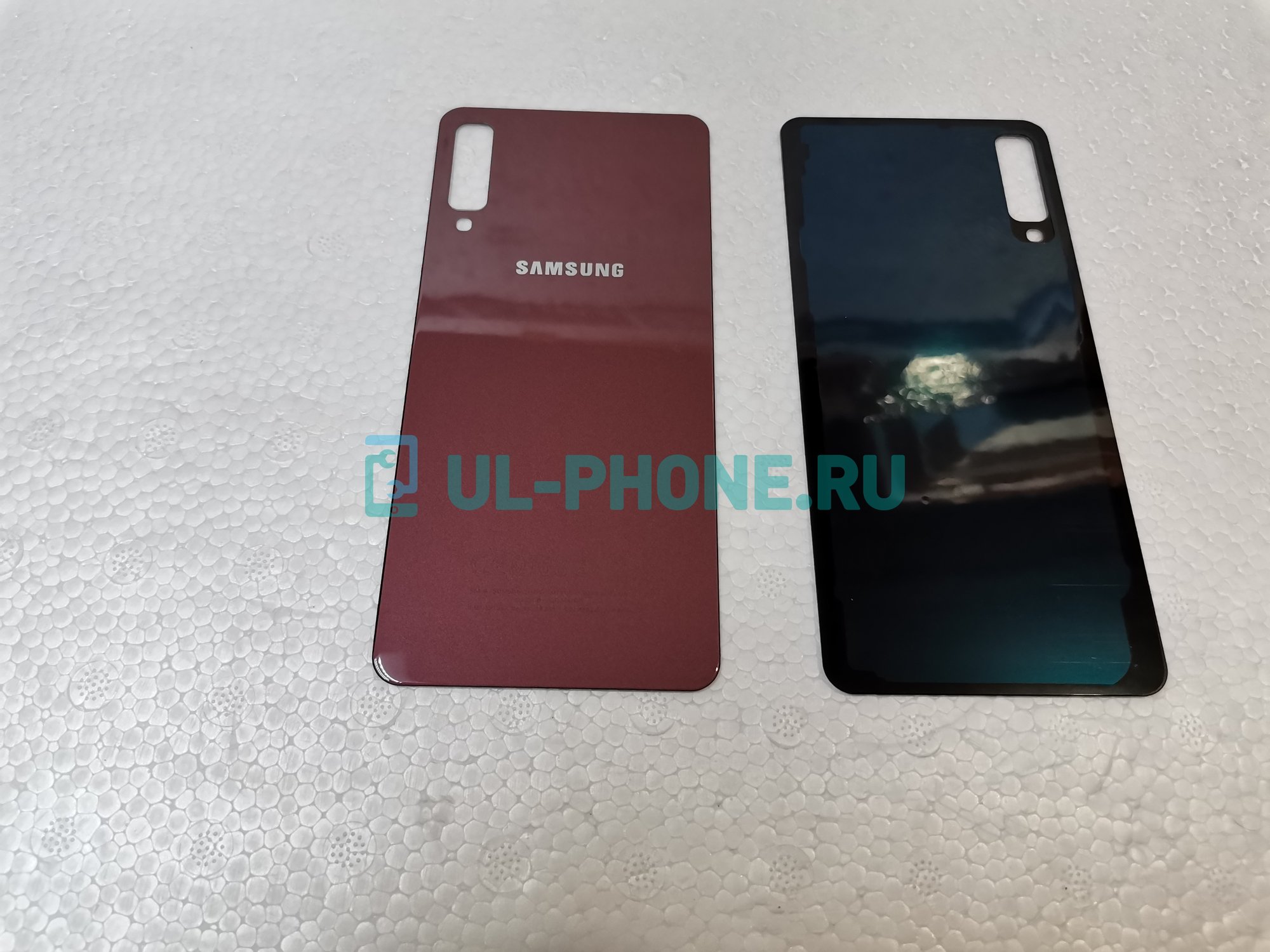 Задняя крышка для Samsung Galaxy A7 (2018) SM-A750F (ориг) розовая