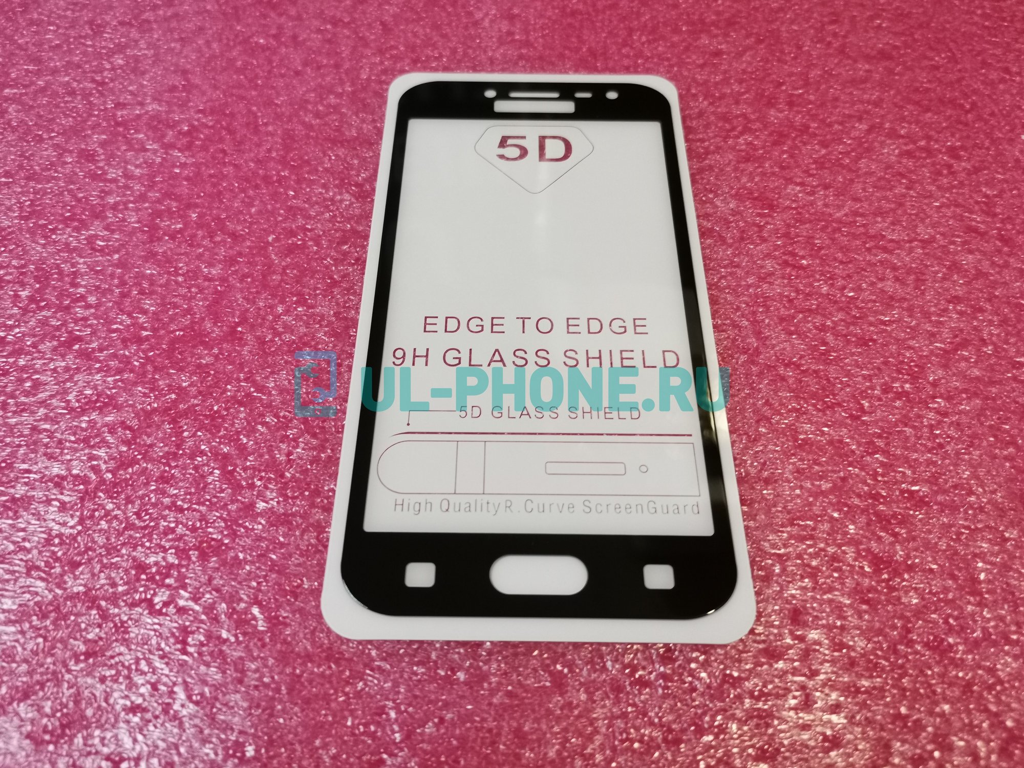 Защитное стекло для Samsung Galaxy J2 (2018) SM-J250F / J2 Core 2018 SM-J260 (полная проклейка) черное