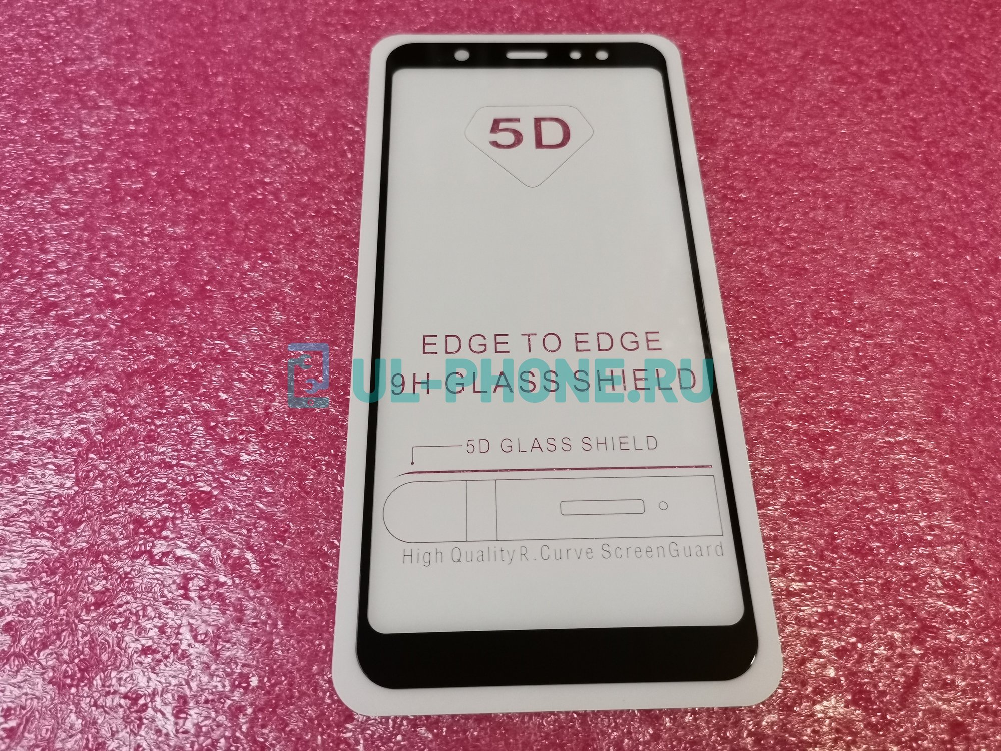 Защитное стекло для Samsung Galaxy A6 Plus (2018) / A6+ / SM-A605F (полная проклейка) черное