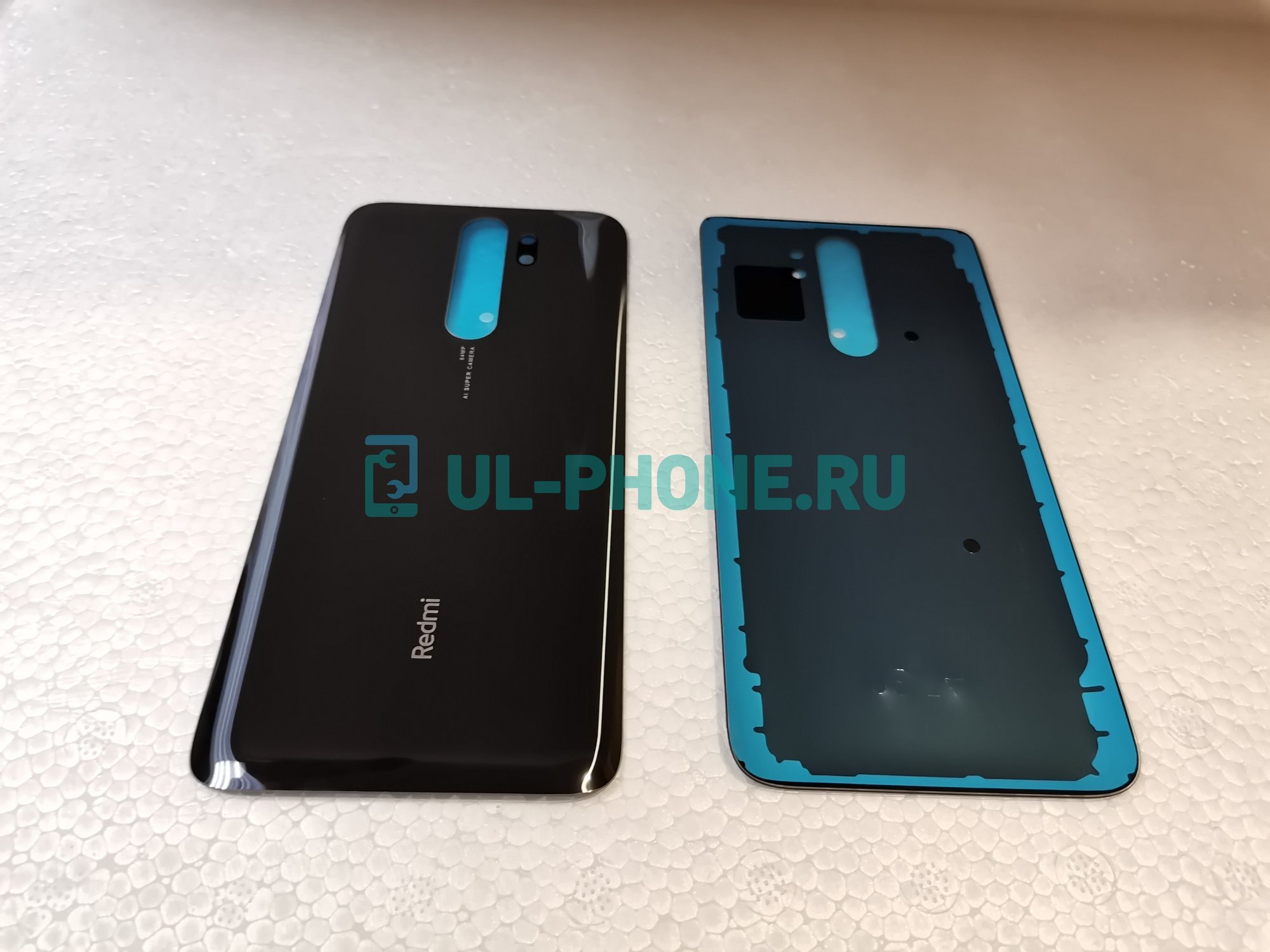 Задняя крышка для Xiaomi Redmi Note 8 Pro (черная / серая)