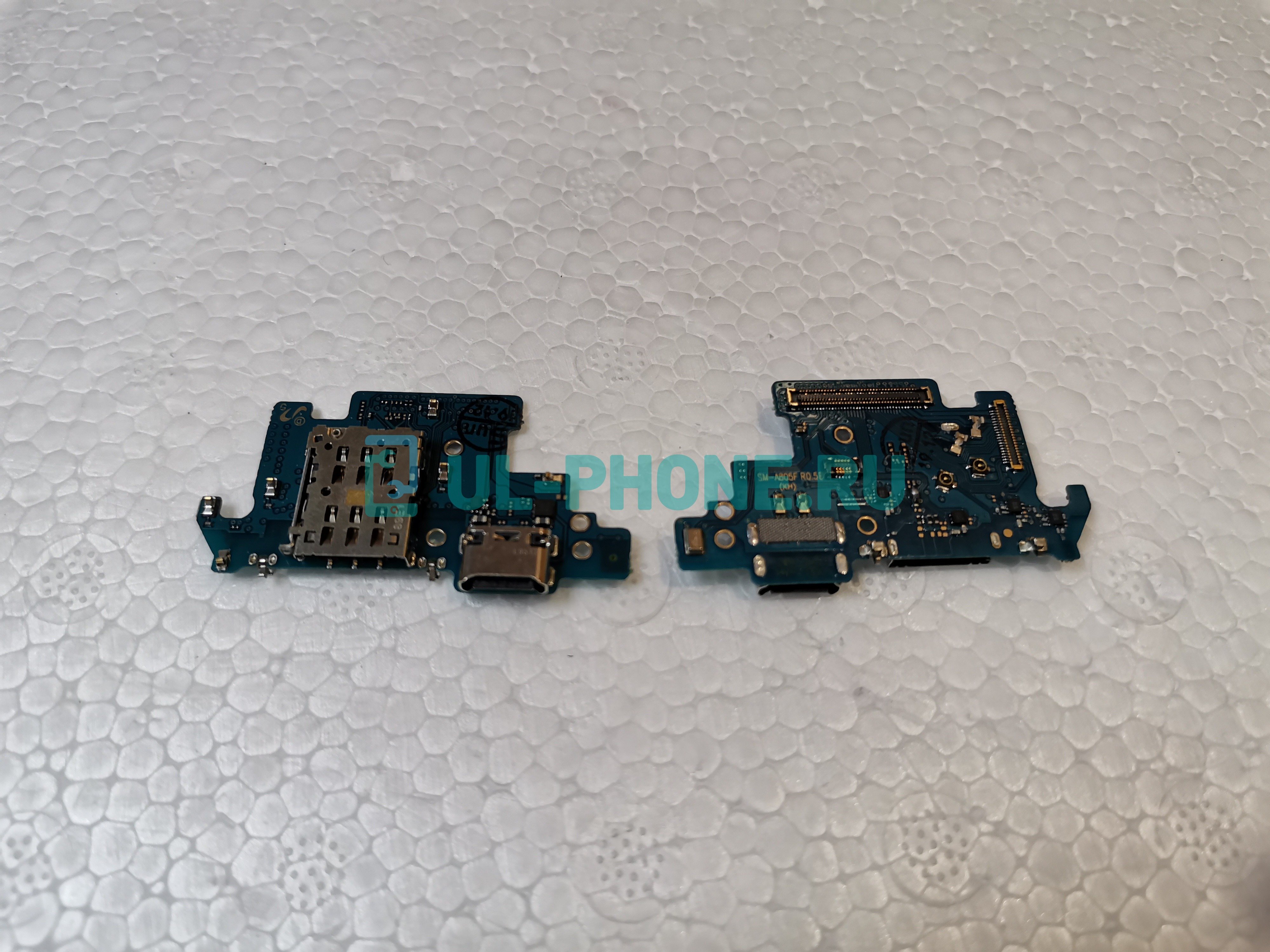 Шлейф для Samsung Galaxy A80 (2019) SM-A805F + разъем зарядки + разъем сим-карты (TW)