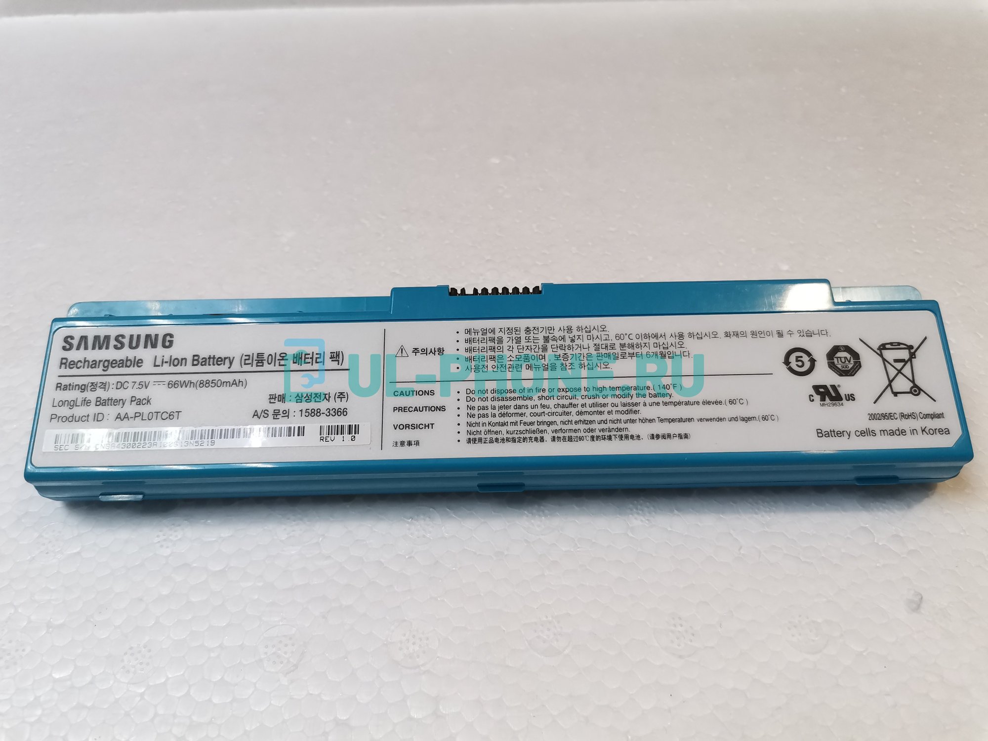 Аккумулятор для ноутбука Samsung N310, N315, X118, X120 (AA-PL0TC6T) 66Wh, 7.5V, синий, ориг