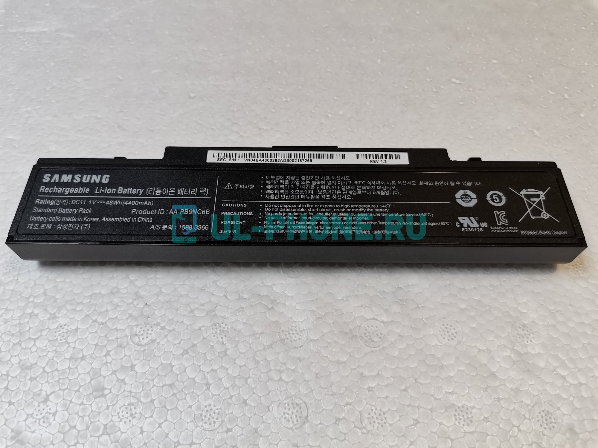 Аккумулятор для ноутбука Samsung R425, R428, R429, R430, R458, R467, R468, R470, R480, R505, R519, R522, R528, R580, R730, RV410, RV440, RV510 (AA-PB9NS6W, AA-PB9NS6W), 4400mAh, 11.1V, ОРИГ