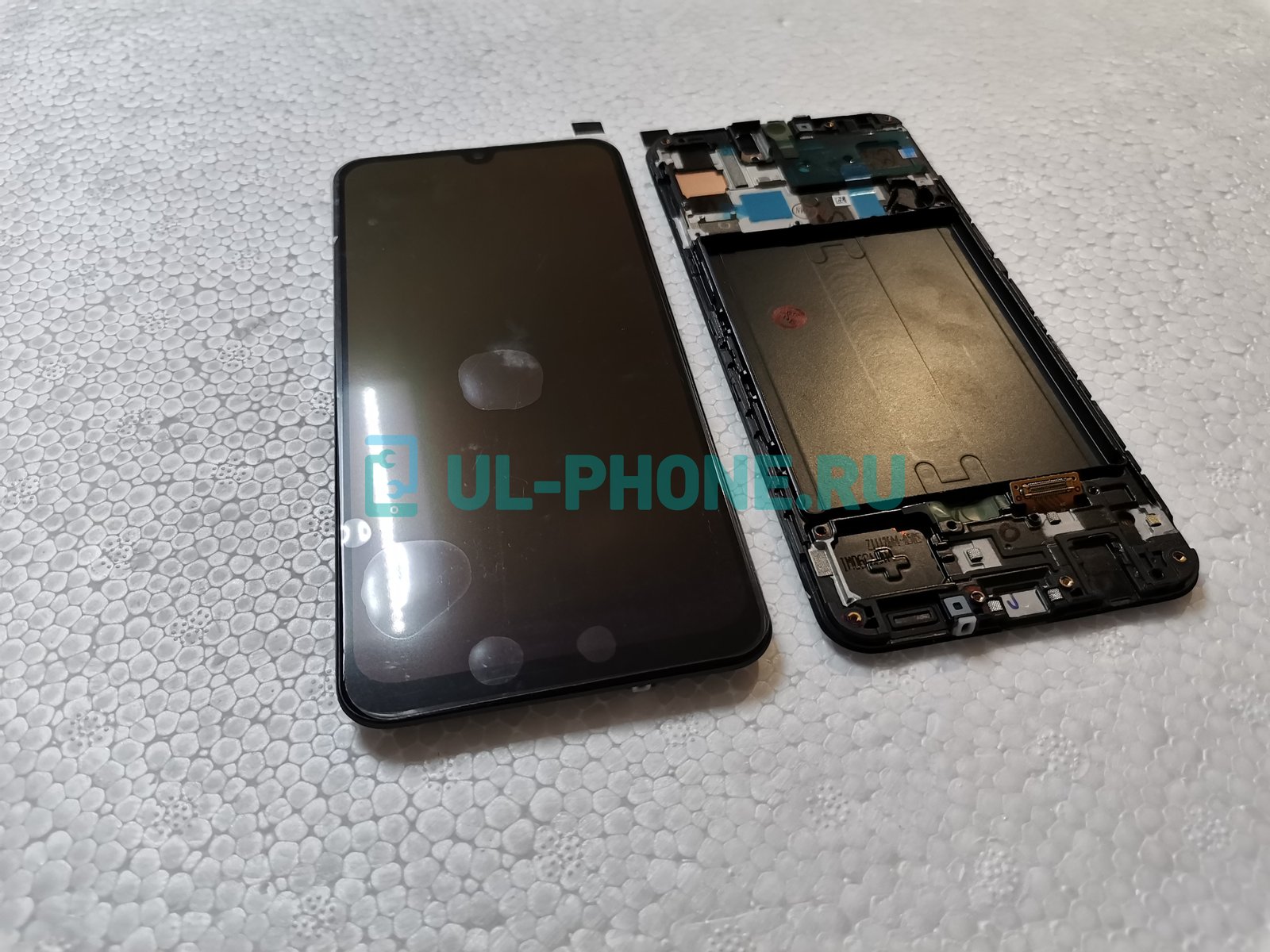 Дисплей + тачскрин для Samsung Galaxy A50 (2019) SM-A505F (ориг) в рамке, черный