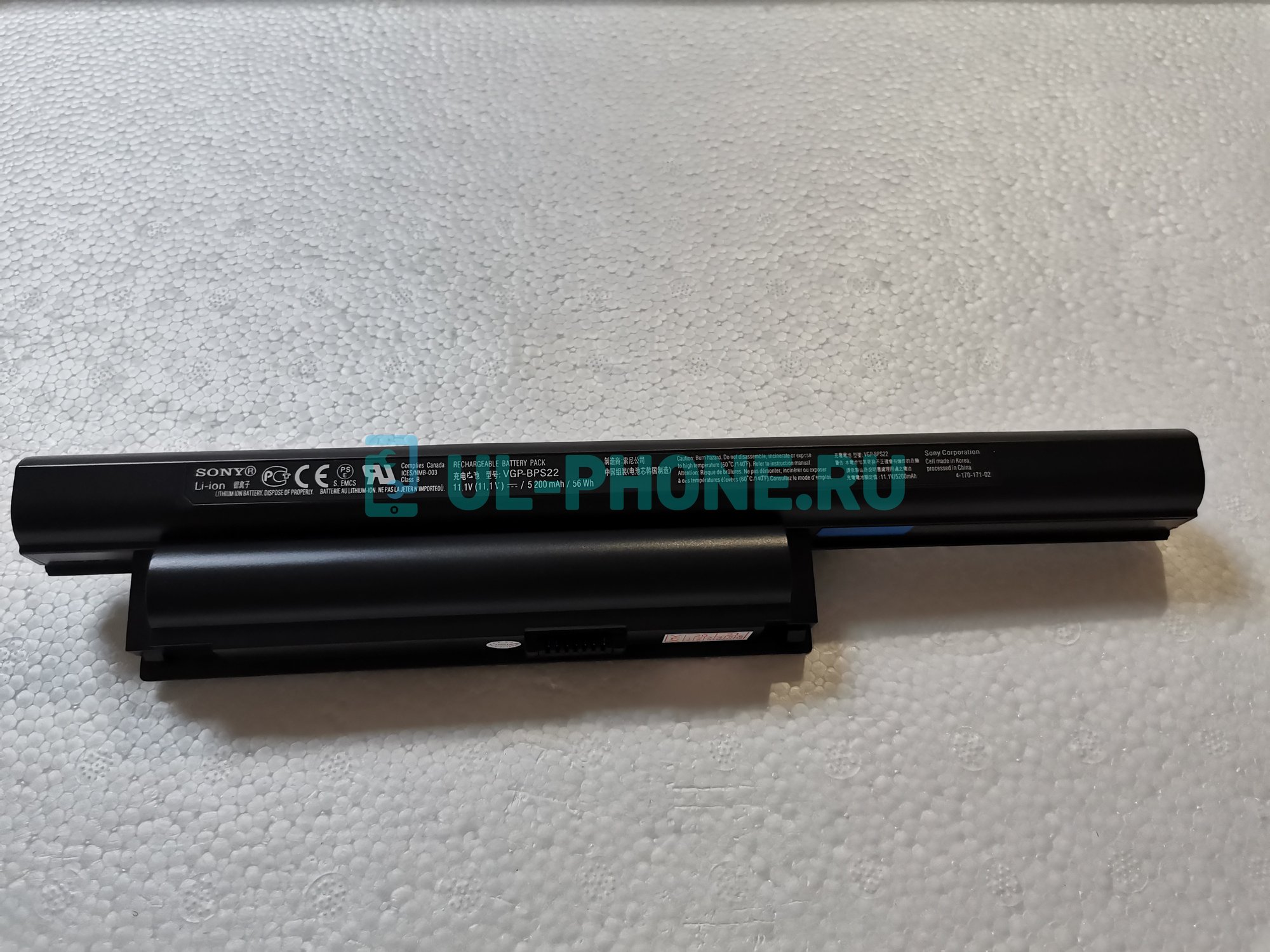 Аккумулятор для ноутбука Sony Vaio VPC-EA, VPC-EB, VPC-EC, VPC-EE, VPC-EF, VPC-E1, BPS22, 5200mAh/56Wh, 11.1V, ОРИГ, черный