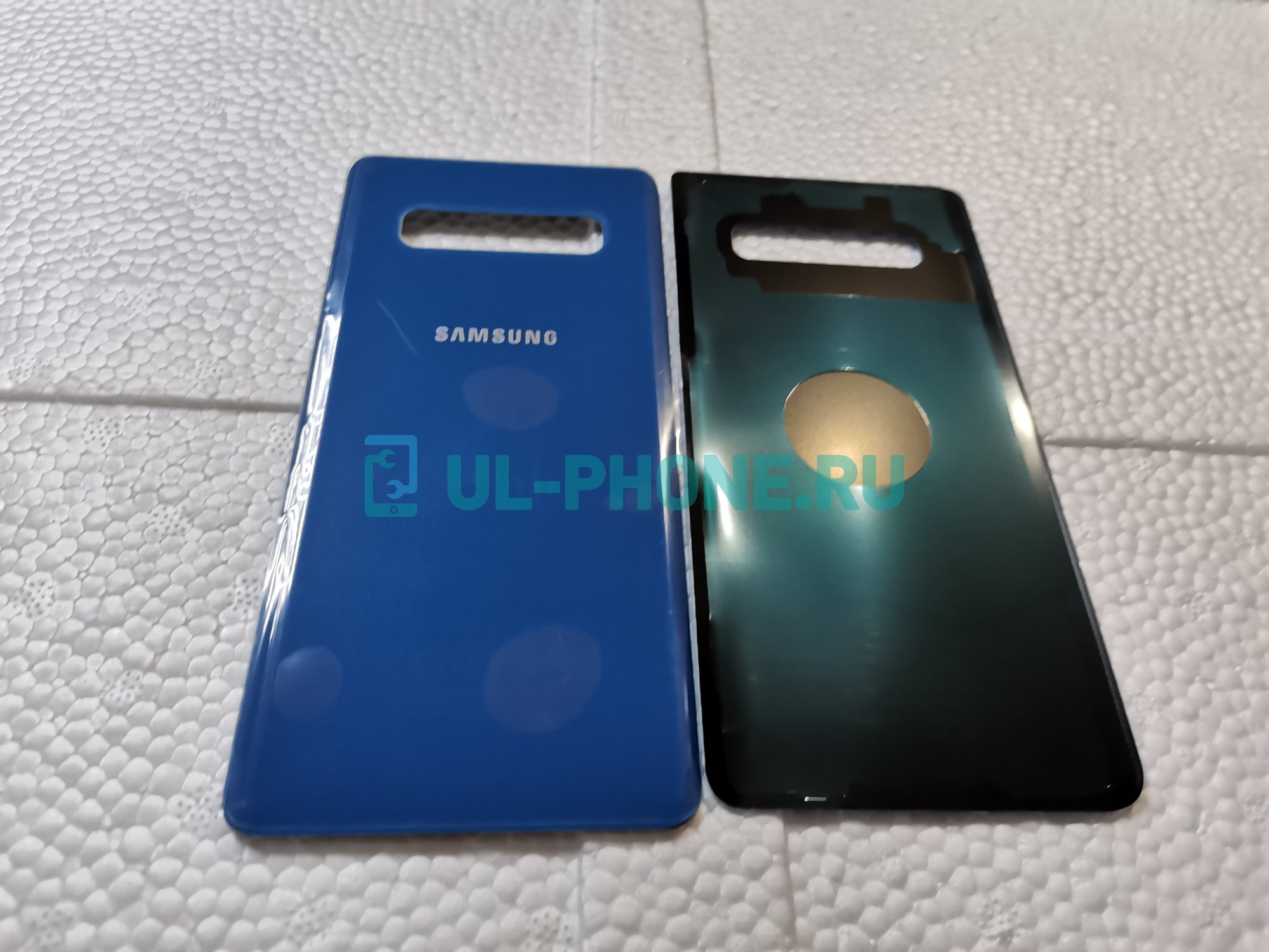 Задняя крышка для Samsung Galaxy S10+ / S10 Plus / SM-G975F (синяя)