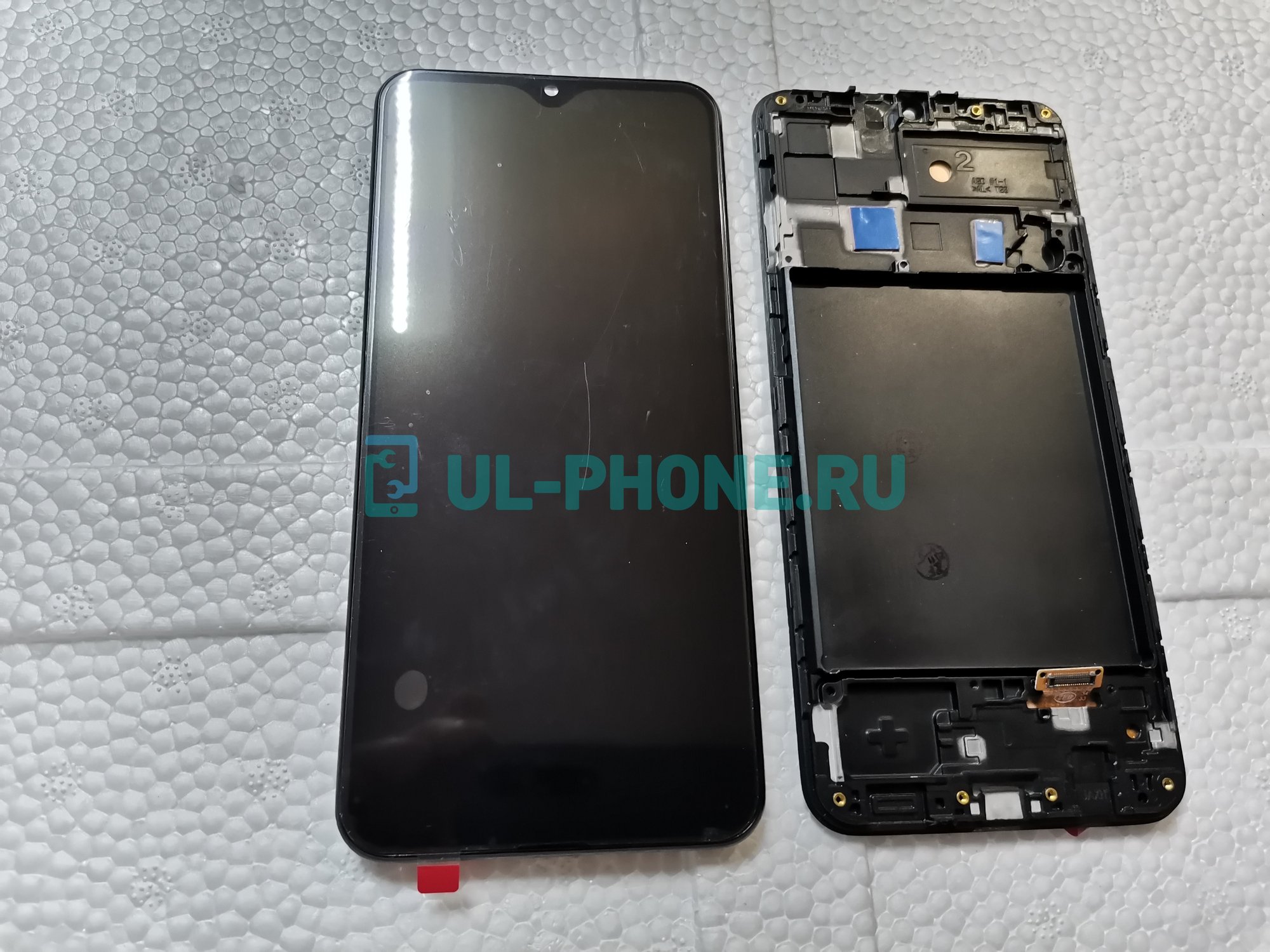 Дисплей + тачскрин для Samsung Galaxy SM-A205F A20 (2019) (OLED) в рамке, черный