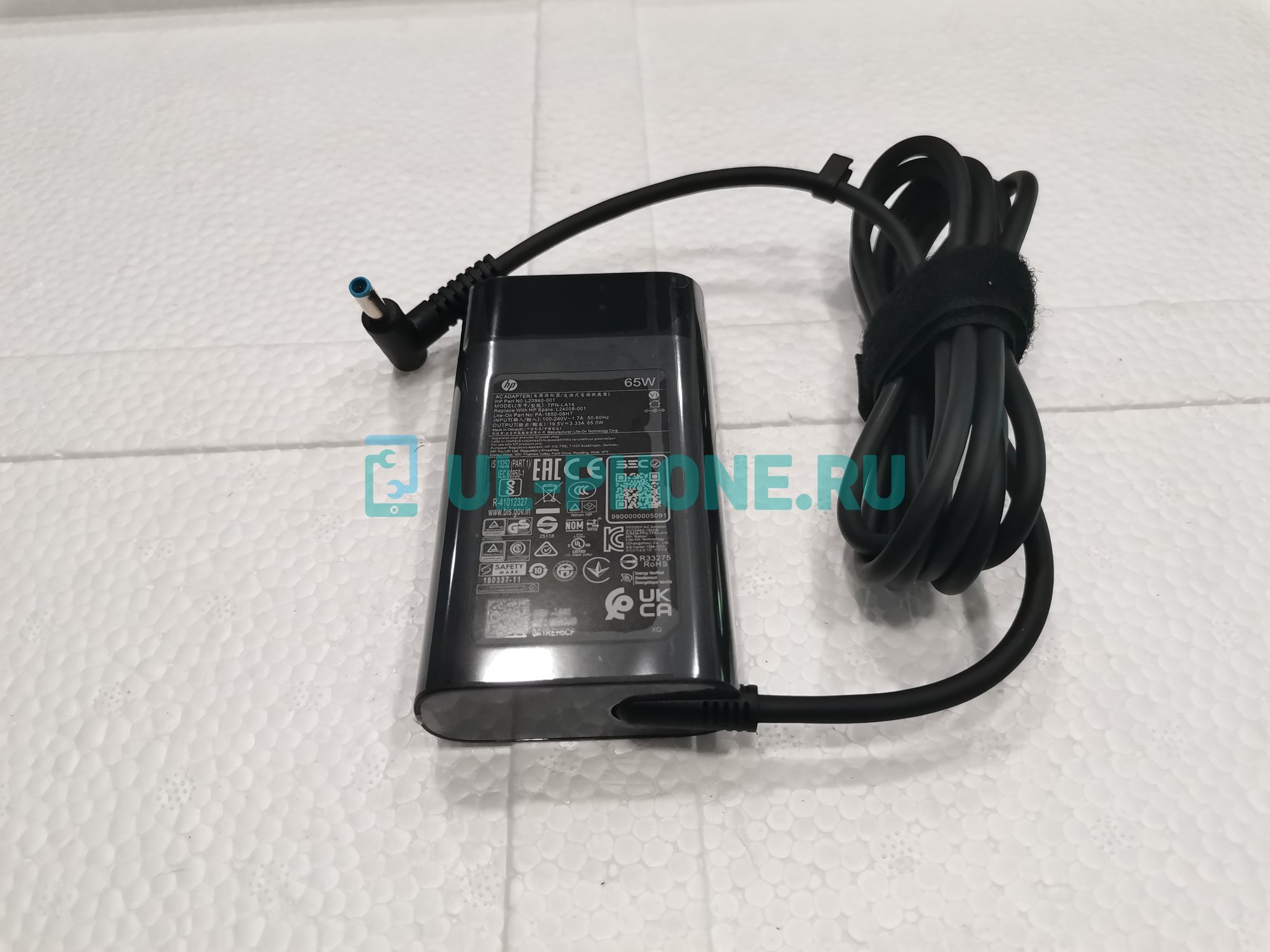 Блок питания для ноутбука HP 19.5V, 3.33A 4.5x3.0мм с иглой, 65W, ORG (Oval shape)
