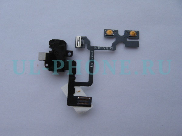 Шлейф для iPhone 4G + разъем гарнитуры 