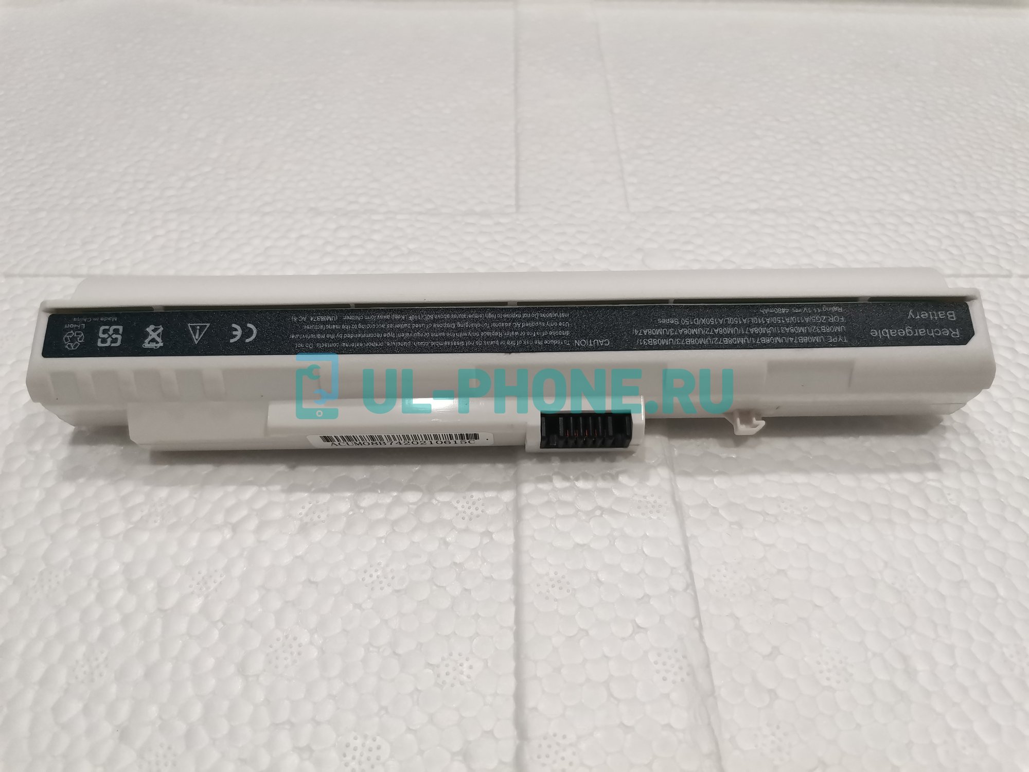 Аккумулятор для ноутбука Acer Aspire One A110, A150, D250, ZG5, (UM08B74) 4400-5200mAh, 11.1V, белый, OEM