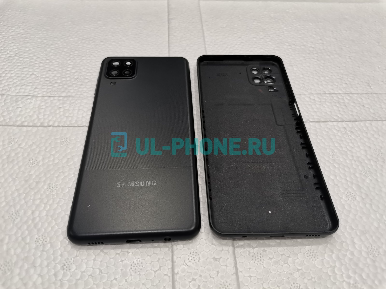 Задняя крышка для Samsung Galaxy A12 (SM-A125F) черная