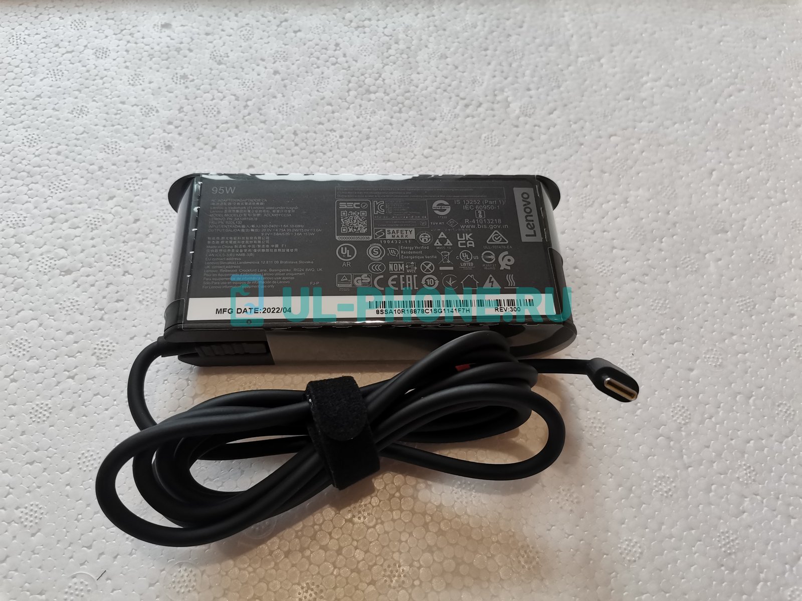 Блок питания для ноутбука Lenovo Type-C, 95W (5V,9V,15V/ 3A, 20V/ 4.75A) ORG (New type)