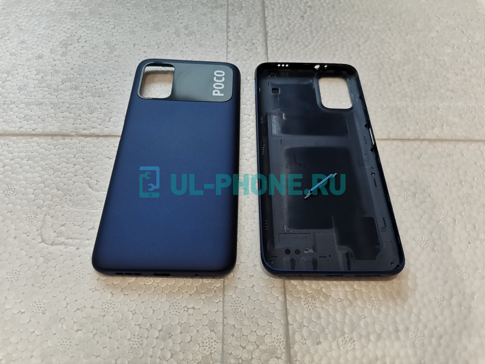 Задняя крышка для Xiaomi Poco M3 (синяя)