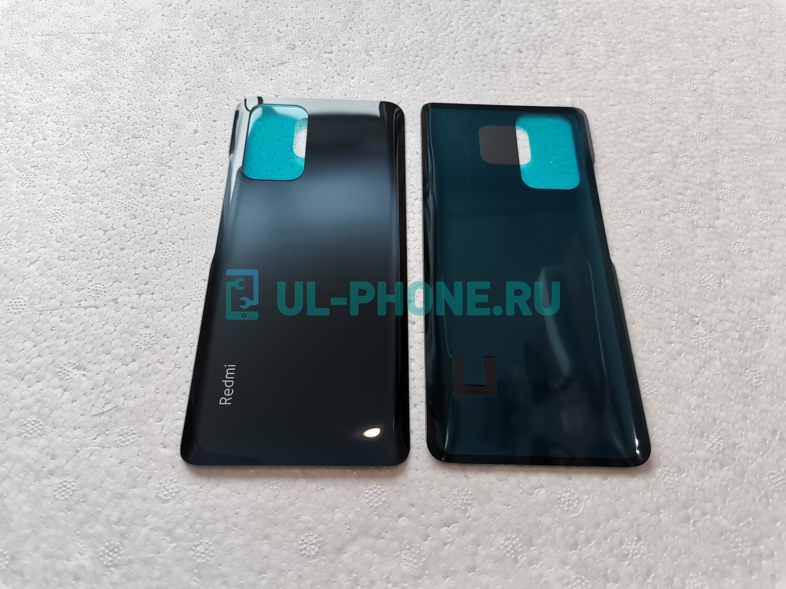 Задняя крышка для Xiaomi Redmi Note 10 Pro (черная/серая)