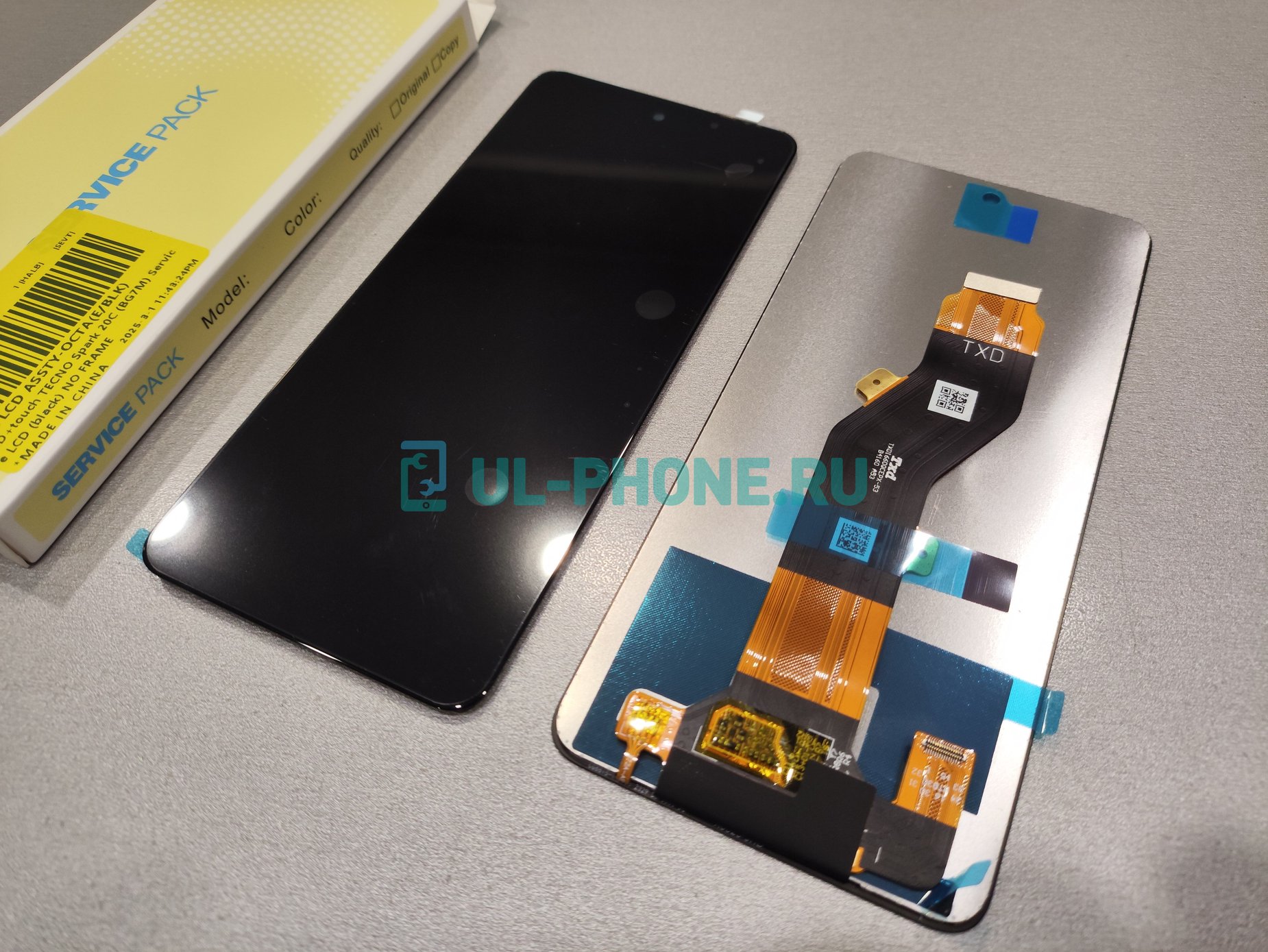 Дисплей + тачскрин для TECNO Spark 20C (BG7M), itel p55 4g a666ln / P55 plus (P663LN) / Spark Go 2024 / Spark 20 (100% оригинал сервисный)