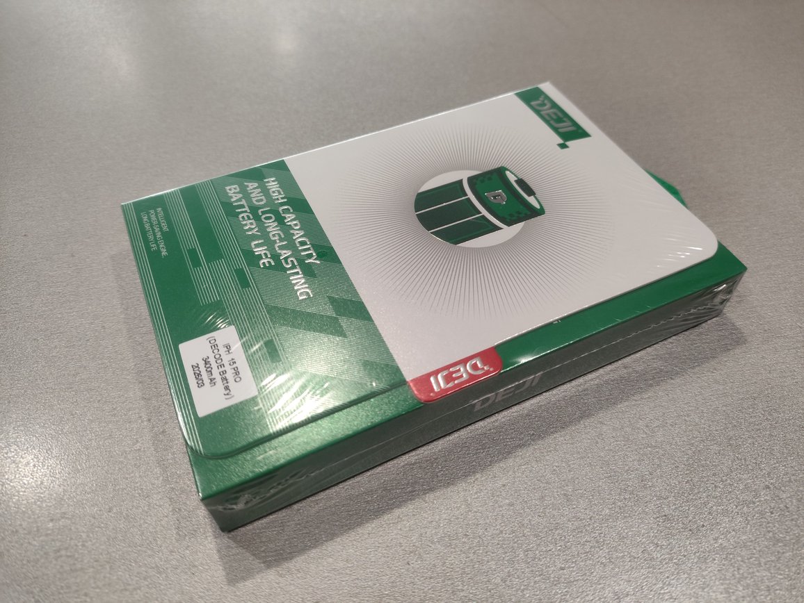 Аккумулятор (батарея) DEJI ПОВЫШЕННОЙ ёмкости iPhone 15 Pro (3400mAh) (Decode без ошибки) гарантия 6 мес